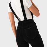 Rolla’s Eastcoast Flare Cord Overalls – Black (Size 27 / AU 9)