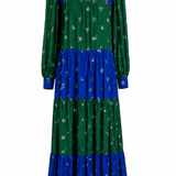 Vintage Afghan-Inspired Embroidered Maxi Dress S/M