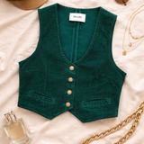 Rollas Cord Vest – Basil Green Size 12