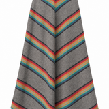 Vintage Rainbow Chevron Midi Skirt s/xs