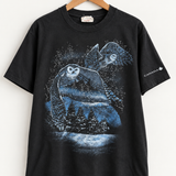 Vintage Harlequin Canada Owl Nature Graphic Tee – Size XL