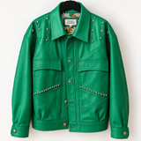 Chasing Unicorns Ride On Leather Jacket – Kelly Green | Size XS oversized can fit bigger sizes