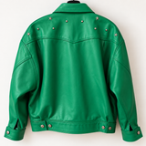 Chasing Unicorns Ride On Leather Jacket – Kelly Green | Size XS oversized can fit bigger sizes