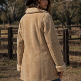Vintage 70s/80s Genuine Sheepskin Shearling Coat – Tan & Cream