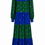 Vintage Afghan-Inspired Embroidered Maxi Dress S/M