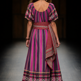 Vintage Guatemalan Handloomed Embroidered Maxi Dress M