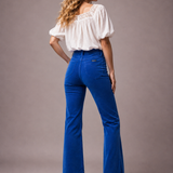Rollas Cord electric blue straight leg high rise BNWT size 28