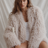 LILYA Mongolian Lamb Fur Jacket – Size XS