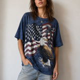 The Mountain American Eagle Flag Graphic Tee – Made in USA – Size L