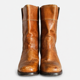 Vintage Fayva Tan Leather Western Boots mens/Unisex — Size 12D