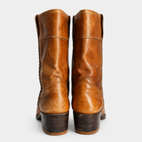 Vintage Fayva Tan Leather Western Boots mens/Unisex — Size 12D