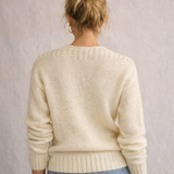 Vintage Dairy Blue Mohair Blend Floral Sweater – S/XS