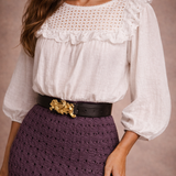 Boho Bird white cotton blouse size 8