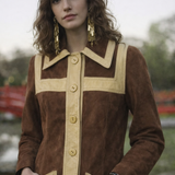 1970s Pioneer Wear Two-Tone Suede Jacket – Size 8
