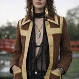 1970s Pioneer Wear Two-Tone Suede Jacket – Size 8