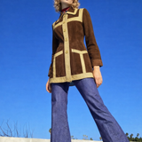 1970s Pioneer Wear Two-Tone Suede Jacket – Size 8