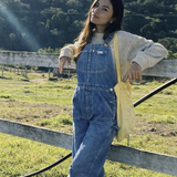 vintage lee denim overalls – classic mid wash – size 30 (best fit au 8–10)