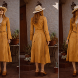 1970s Santa Fe Leather co South Western Hand-Tooled Artisanal Set 6/7/8