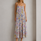 Spell Lovebird Strappy Midi Dress Chamomile size Lage
