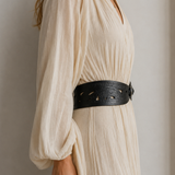 Vintage Hand Tooled Leather Waist Belt – Made in India