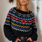 Vintage Wool Blend Retro Jumper – Size M