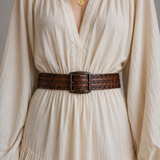 Vintage Tooled Leather Belt xs