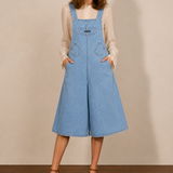 Vintage 70s Sam Young Denim Pinafore Overalls s/xs