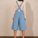 Vintage 70s Sam Young Denim Pinafore Overalls s/xs