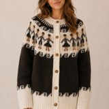 Handmade traditional Fair Isle Wool Cardigan M/L