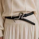 Genuine Leather Snake Belt