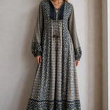 Vintage Indian Cotton Bohemian Maxi Dress 12