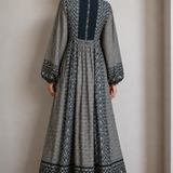 Vintage Indian Cotton Bohemian Maxi Dress 12