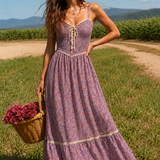 Gunne Sax Style 1970s Prairie Maxi Dress size 11