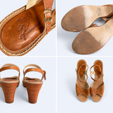 Vintage Brazilian Leather Heels – Size 8.5
