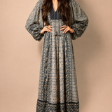 Vintage Indian Cotton Bohemian Maxi Dress 12