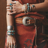 Vintage Gulf n’ Western Leather Belt size 42 unisex