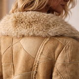 Vintage Patchwork Shearling Penny Lane Coat – Genuine Leather Sheepskin Lined tag 6.8/10