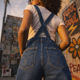 Rolla’s Heidi Overalls – Cobalt Organic  Size 8 / 26