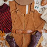 Rollas Rust Corduroy Dungarees – 70s Inspired Flared Overalls 28/10