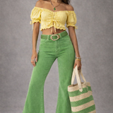Rolla’s Eastcoast Flare Crop  Apple Green  Size 26 AU 8  BNWT