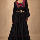 Chasing Unicorns “Four Strong Winds” Embroidered Maxi Dress | Size Large