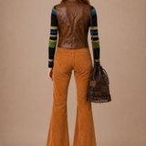 Vintage 70s  Leather Look Vest xs/s