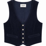 ROLLAS Womens Dallas Cord Vest Navy Blue 12/L