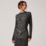 Rare Spell Early Days Black Open Back Knit Dress | Size M/L