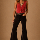 Wrangler Lou Lou Bells Dark Choc Cord Flare Jeans – Size 8