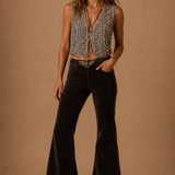 Wrangler Lou Lou Bells Dark Choc Cord Flare Jeans – Size 8