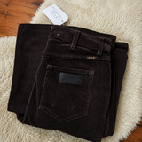 Wrangler Lou Lou Bells Dark Choc Cord Flare Jeans – Size 8