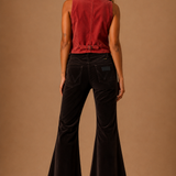 Wrangler Lou Lou Bells Dark Choc Cord Flare Jeans – Size 8