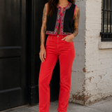 Rolla’s Dusters High Rise Slim Poppy Red – size 26/8