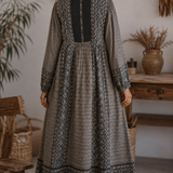 Vintage Indian Cotton Bohemian Maxi Dress 12